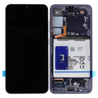 Ekranas Samsung S921 S24 su lietimui jautriu stikliuku ir rėmeliu Cobalt Violet originalus (used Grade B)