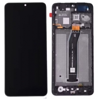 Ekranas Xiaomi Redmi A3 su lietimui jautriu stikliuku ir rėmeliu Black