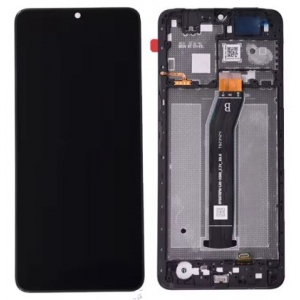 Ekranas Xiaomi Redmi A3 su lietimui jautriu stikliuku ir rėmeliu Black