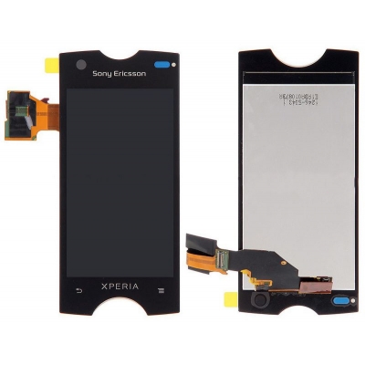 Ekranas Sony ST18 Xperia Ray su lietimui jautriu stikliuku Black