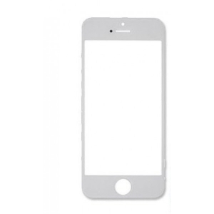 LCD stikliukas Apple iPhone 5 su rėmeliu ir OCA + poliarizuota baltas