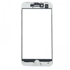 LCD stikliukas Apple iPhone 8 Plus su rėmeliu baltas