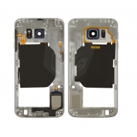 Vidinis korpusas Samsung G920F S6 mėlynas (juodas) su zumeriu ir šoniniais mygtukais originalus (used Grade B)