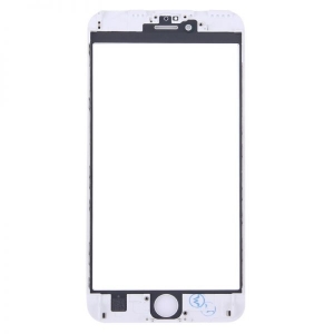 LCD stikliukas Apple iPhone 6 Plus su rėmeliu baltas (v2)