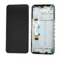 Ekranas Xiaomi Redmi Note 9T 5G su lietimui jautriu stikliuku ir rėmeliu Black originalus (service pack)