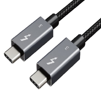 Kabelis Thunderbolt 3, USB-C - USB-C, 40Gbps, 100W, 20V/ 5A, 4K/ 60HZ, 1m