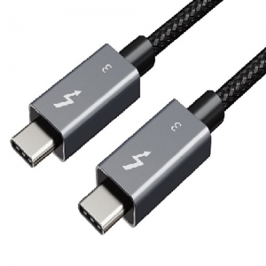 Kabelis Thunderbolt 3, USB-C - USB-C, 40Gbps, 100W, 20V/ 5A, 5K/ 60HZ, 2m