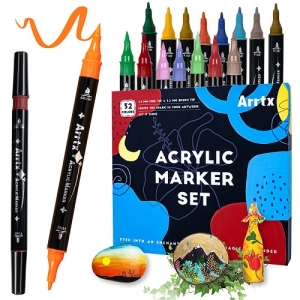 Akriliniai markeriai - flomasteriai ARRTX, 32 spalvų