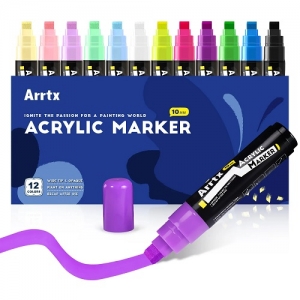 Akriliniai markeriai - flomasteriai ARRTX, 12 spalvų