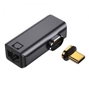Magnetinis adapteris USB Type-C - RJ-45, 100/1000Mb