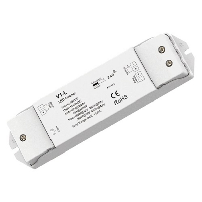 V1-L nuolatinės įtampos valdiklis 12-48V, 1x15A, Push-Dimm V1-L nuolatinės įtampos valdiklis 12-48V, 1x15A, Push-Dimm