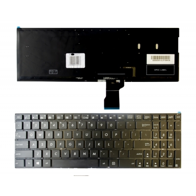 Klaviatūra ASUS: UX52, UX52A, UX52V, UX52VS, UX501 su apšvietimu Klaviatūra ASUS: UX52, UX52A, UX52V, UX52VS, UX501 su apšvietimu