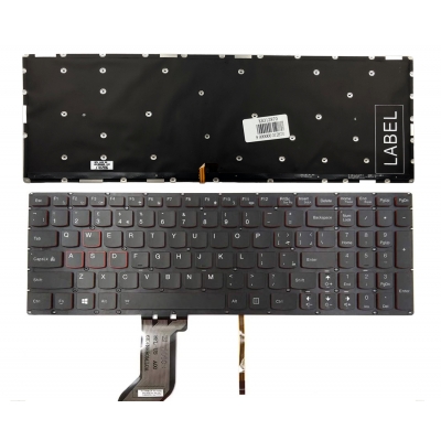Klaviatūra Lenovo: Ideapad Y700, Y700-15ISK, Y700-17ISK su apšvietimu Klaviatūra Lenovo: Ideapad Y700, Y700-15ISK, Y700-17ISK su apšvietimu