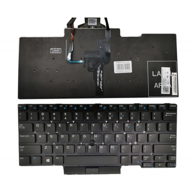 Klaviatūra DELL Latitude: E5450, E5470, E5480 su apšvietimu ir „trackpoint“