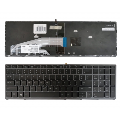 Klaviatūra HP ZBook 15 G3, G4, 17 G3, G4 (US) su pašvietimu Klaviatūra HP ZBook 15 G3, G4, 17 G3, G4 (US) su pašvietimu