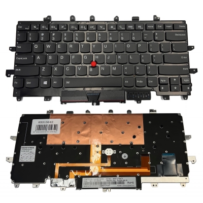 Klaviatūra LENOVO X1 Carbon Gen 4, su pašvietimu, su trackpoint, US Klaviatūra LENOVO X1 Carbon Gen 4, su pašvietimu, su trackpoint, US