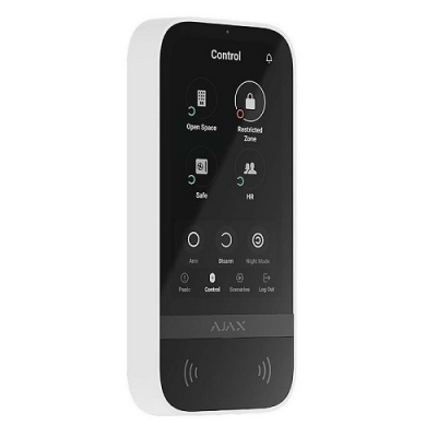 Ajax KeyPad TouchScreen belaidė valdymo klaviatūra liečiamu ekranu (balta) Ajax KeyPad TouchScreen belaidė valdymo klaviatūra liečiamu ekranu (balta)