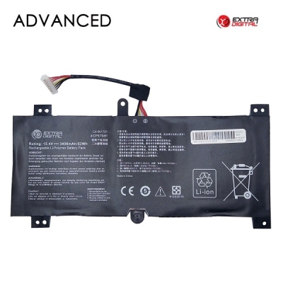 Nešiojamo kompiuterio baterija ASUS C41N1731, 3400mAh, Extra Digital Advanced Nešiojamo kompiuterio baterija ASUS C41N1731, 3400mAh, Extra Digital Advanced