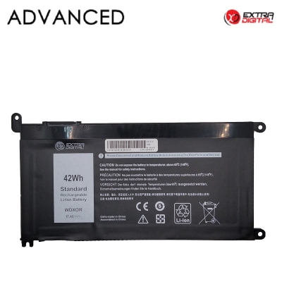 Nešiojamo kompiuterio baterija DELL WDX0R, 3400mah, Extra Digital Advanced Nešiojamo kompiuterio baterija DELL WDX0R, 3400mah, Extra Digital Advanced