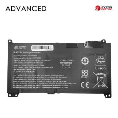Nešiojamo kompiuterio baterija HP RR03XL, 3500mAh, Extra Digital Advanced Nešiojamo kompiuterio baterija HP RR03XL, 3500mAh, Extra Digital Advanced