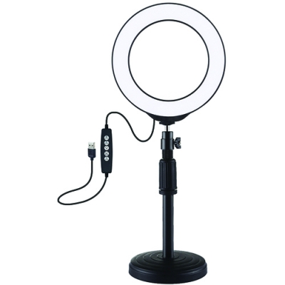 LED žiedinė lempa 16cm, su stovu iki 33cm, USB, RGBW LED žiedinė lempa 16cm, su stovu iki 33cm, USB, RGBW
