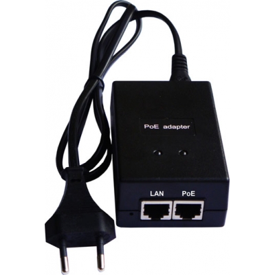 PoE įterpėjas-injector 48V, 0.4A, 19.2W, 1 kanalo POE-004 PoE įterpėjas-injector 48V, 0.4A, 19.2W, 1 kanalo POE-004