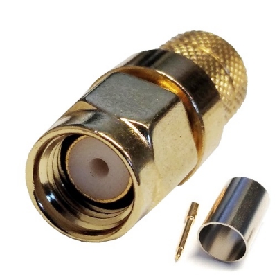 SMA-male užspaudžiama jungtis RG6 kabeliui SMA-male užspaudžiama jungtis RG6 kabeliui