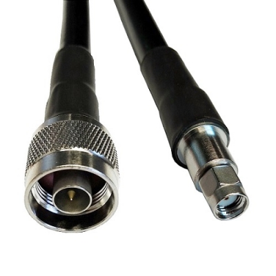 Kabelis LMR-400, 5m, N-male į RP-SMA-male Kabelis LMR-400, 5m, N-male į RP-SMA-male