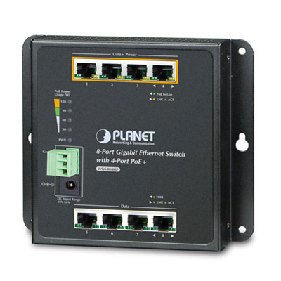 PoE šakotuvas 4x Gigabit PoE+ 4x Gigabit UPLINK, 120W, Industrial PoE šakotuvas 4x Gigabit PoE+ 4x Gigabit UPLINK, 120W, Industrial