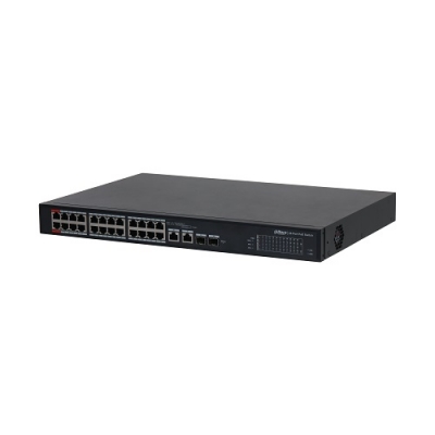 PoE šakotuvas valdomas 100Mbps 24portų+2G uplink + 2SFP, Hi-PoE PoE šakotuvas valdomas 100Mbps 24portų+2G uplink + 2SFP, Hi-PoE