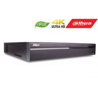 IP įrašymo įreng. 16kam. iki 12Mp, 4HDD, 16 PoE sąsajų 1-8 ePoE iki 800m, 320Mbps, IVS, H.265