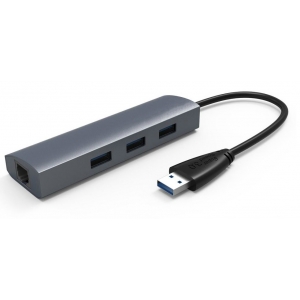 Adapteris USB 3.0 į 3-Port USB 3.0 su Gigabit Ethernet