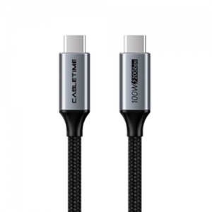 Kabelis USB3.2, USB-C - USB-C, 20Gbps, 100W, 20V/ 5A, 4K/ 60HZ, 1m