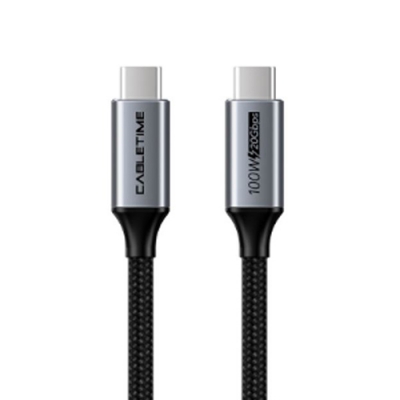 Kabelis USB3.2, USB-C - USB-C, 20Gbps, 100W, 20V/ 5A, 4K/ 60HZ, 1m Kabelis USB3.2, USB-C - USB-C, 20Gbps, 100W, 20V/ 5A, 4K/ 60HZ, 1m