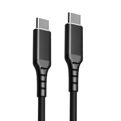 Kabelis USB-C - USB-C, PD60W (juodas, 3m) Kabelis USB-C - USB-C, PD60W (juodas, 3m)