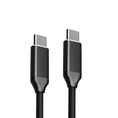 Kabelis USB-C - USB-C, PD100W, USB3.1 (juodas, 3m) Kabelis USB-C - USB-C, PD100W, USB3.1 (juodas, 3m)