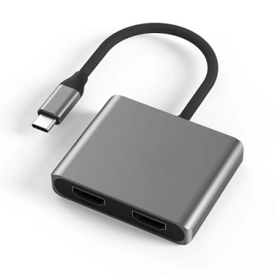 Adapteris USB Type-C - 2x HDMI 4K Adapteris USB Type-C - 2x HDMI 4K