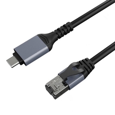 Interneto kabelis CAT6 UTP, USB Type-C - RJ45, 1m Interneto kabelis CAT6 UTP, USB Type-C - RJ45, 1m