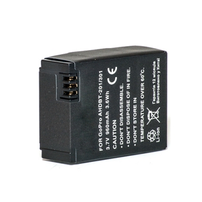 GoPro AHDBT-201, AHDBT-301 akumuliatorius, 1180mAh GoPro AHDBT-201, AHDBT-301 akumuliatorius, 1180mAh