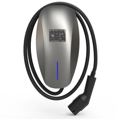 Elektromobilio įkrovimo stotelė, Type 2, 22kW, 32A, 3-fazė, 5m Elektromobilio įkrovimo stotelė, Type 2, 22kW, 32A, 3-fazė, 5m