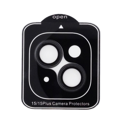 Apsauginis stiklas iPhone 15 / 15 Plus kamerų lęšiams (juodas) Apsauginis stiklas iPhone 15 / 15 Plus kamerų lęšiams (juodas)