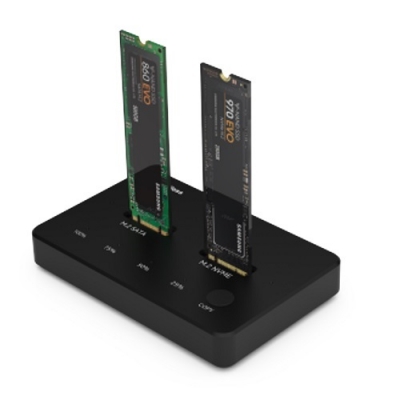 Docking Station 2x M.2 NVME+SATA SSD iki 10Gbps Docking Station 2x M.2 NVME+SATA SSD iki 10Gbps