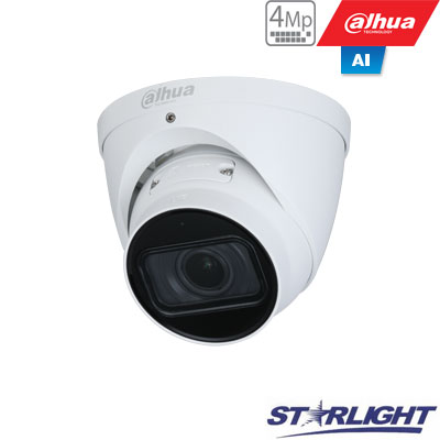 IP kamera kupol. 4MP STARLIGHT AI, IR pašv. iki 40m, 1/3” 2.7~13.5mm. automatinis obj, SMD, IVS IP kamera kupol. 4MP STARLIGHT AI, IR pašv. iki 40m, 1/3” 2.7~13.5mm. automatinis obj, SMD, IVS